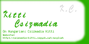 kitti csizmadia business card